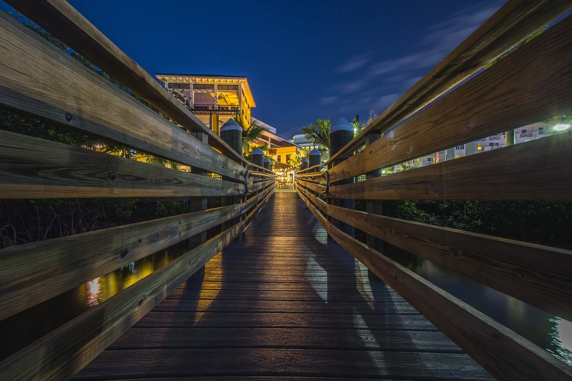 Boardwalk at blue hour. Misc photography, South Florida.