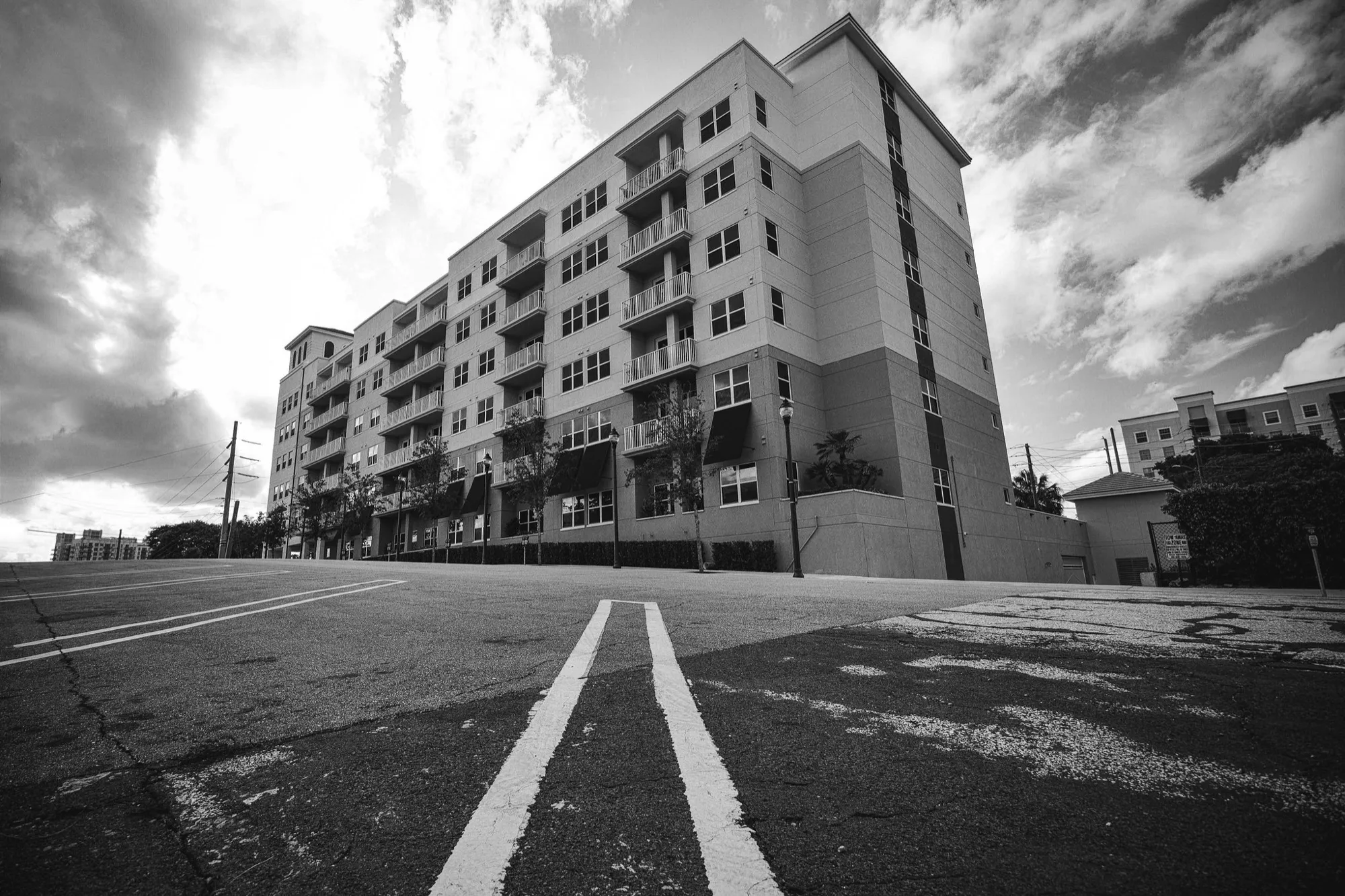 City lines in black and white. Misc photography, South Florida.