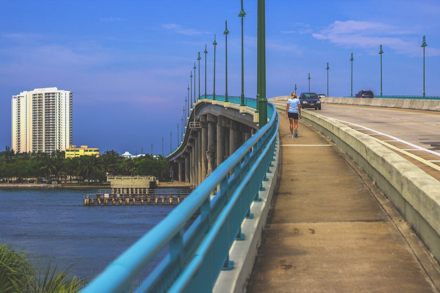 Crossing the bridge. Photograph by Robin Mehdee.