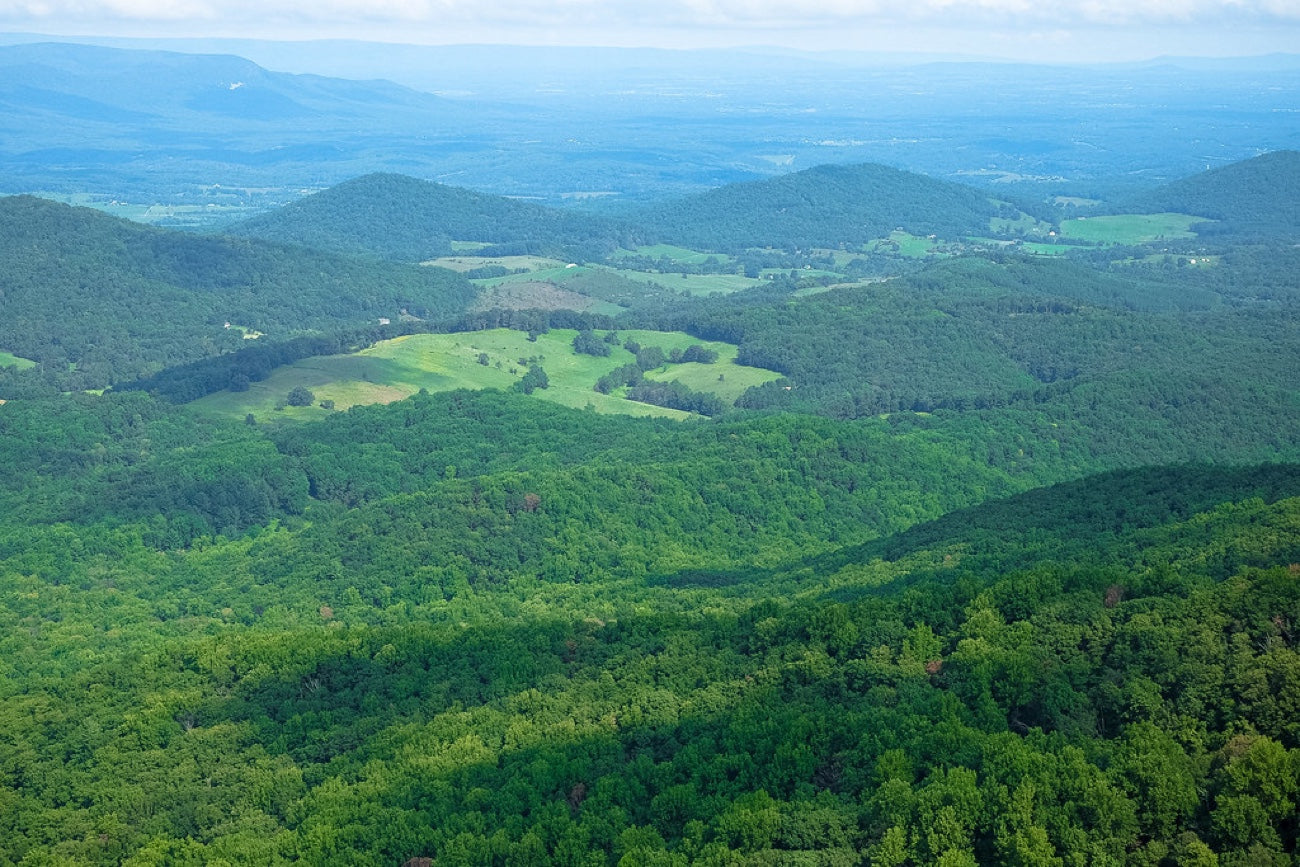 Rolling green hills of West Virginia. Photograph by Robin Mehdee.